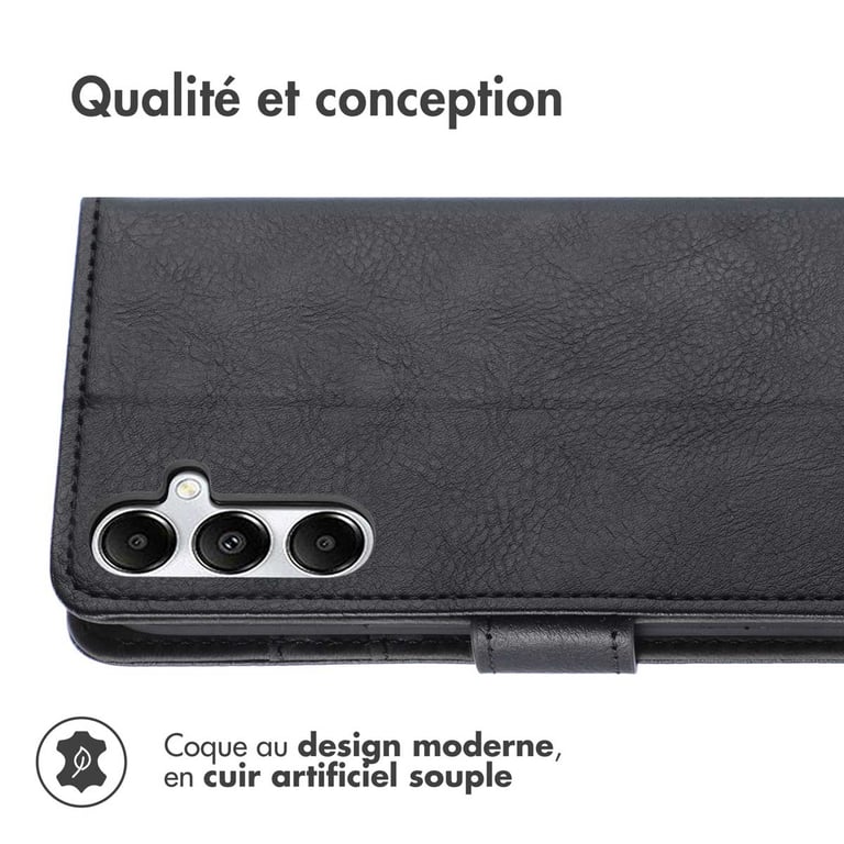 Estuche de teléfono con portamonedas imoshion de lujo para Samsung Galaxy A16 - Negro - Nuevo