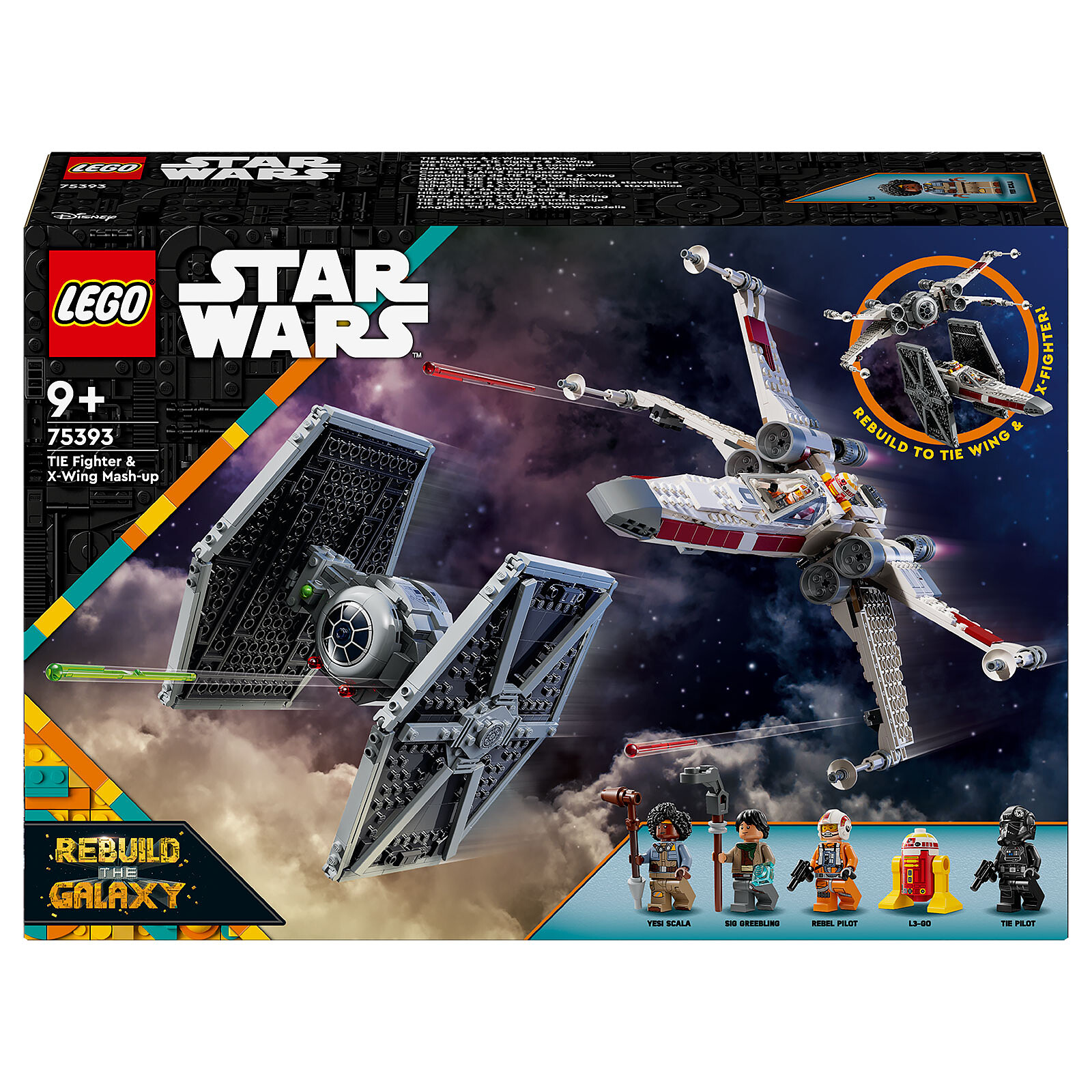LEGO Star Wars 75393 TIE Fighter and X-Wing combo set