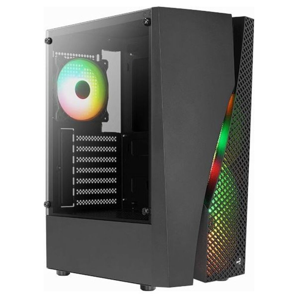 AeroCool Wave ARGB Window - ATX/Micro-ATX/Mini-ITX Tower Case, Black with RGB Window