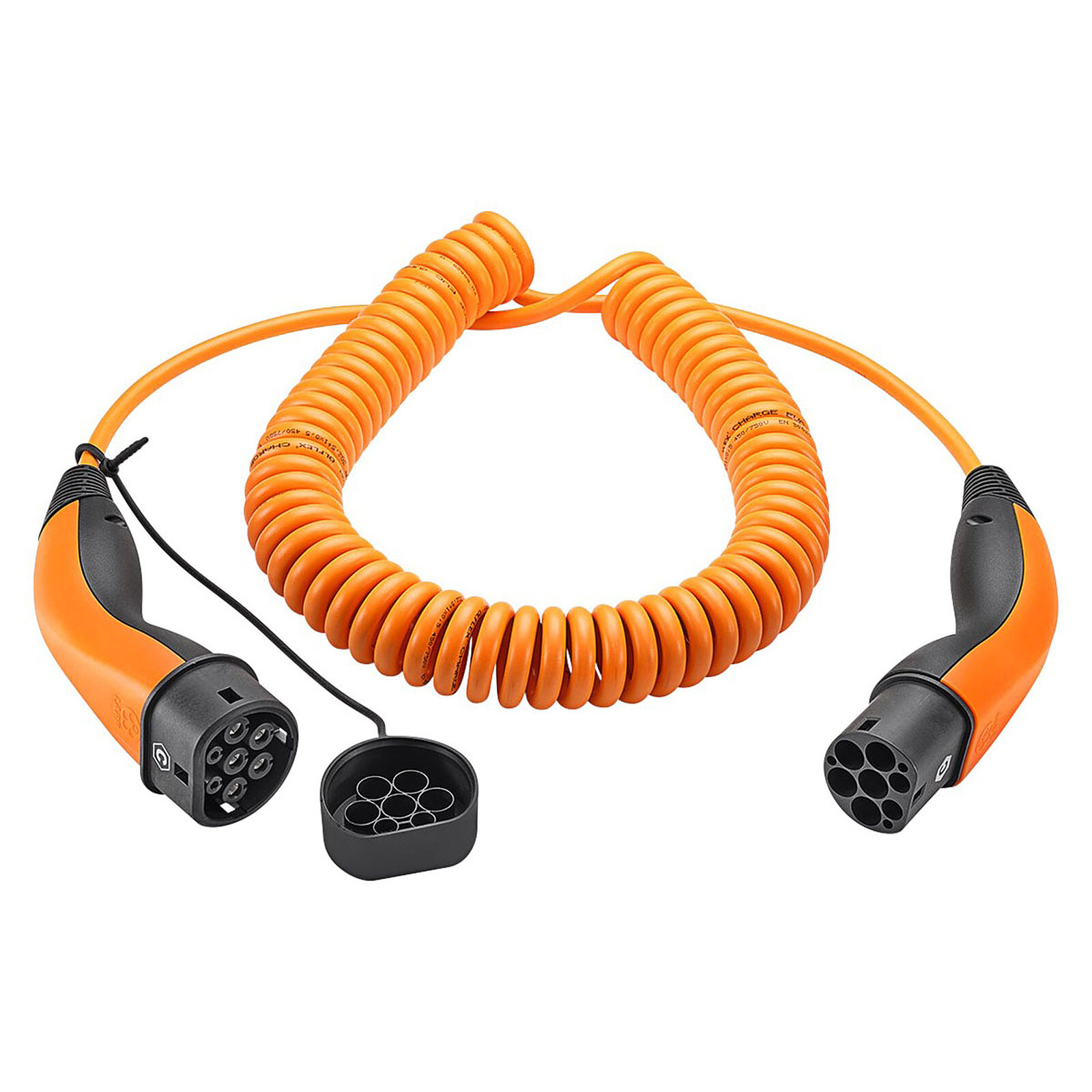 LAPP Type 2 Coiled Charging Cable 11 kW Orange - 5m