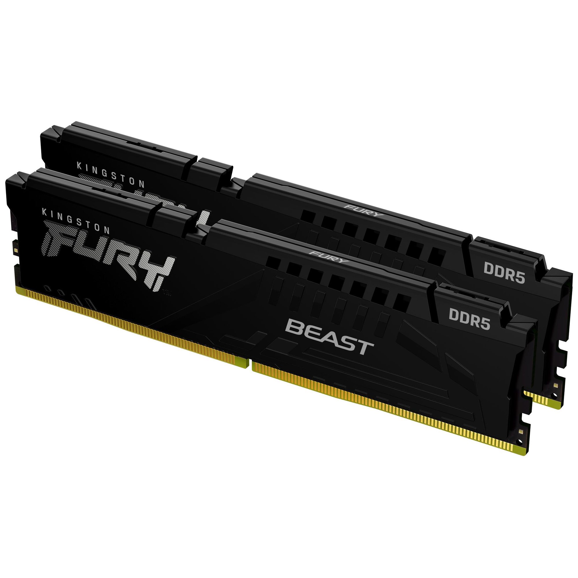 Kit Kingston FURY Beast DDR5 - 16 Go : 2 x 8 Go - 5200 MHz / PC5-41600 - CL40 - 1,25 V - Bufferisé - ECC sur puce