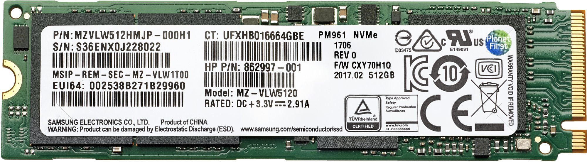 HP SSD TLC 512 Go PCIe 4x4 NVMe