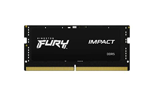 Kingston FURY Impact 8GB DDR5 SO-DIMM 262-Pin 4800MHz (PC5-38400) CL38 1.1V Unbuffered Memory with On-Die ECC