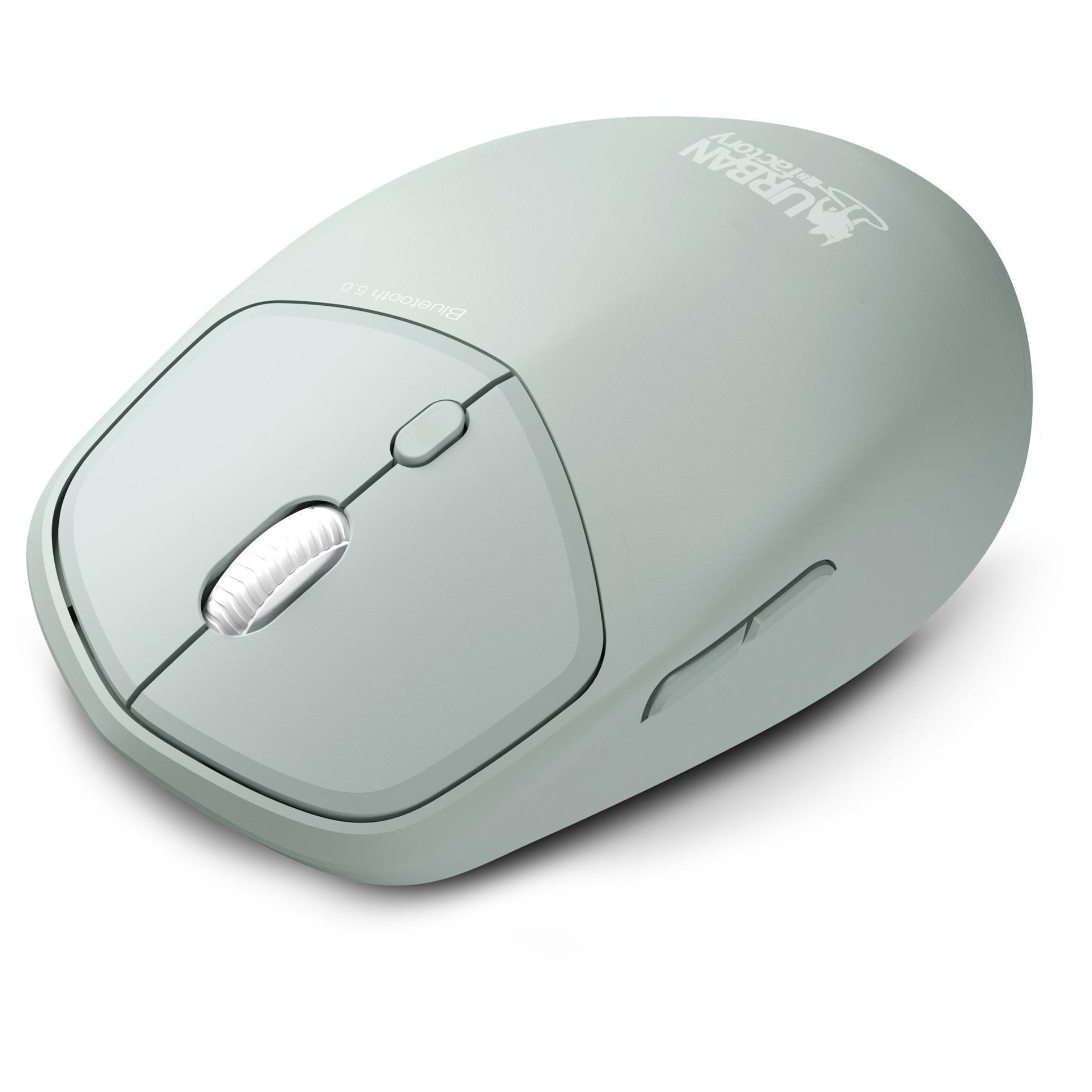 Urban Factory Onlee Color Mouse - Ambidextrous, 1600 DPI - Right-handed and Left-handed - Optical - 6 Buttons - Wireless - Bluetooth 5.0 LE - Pale Green