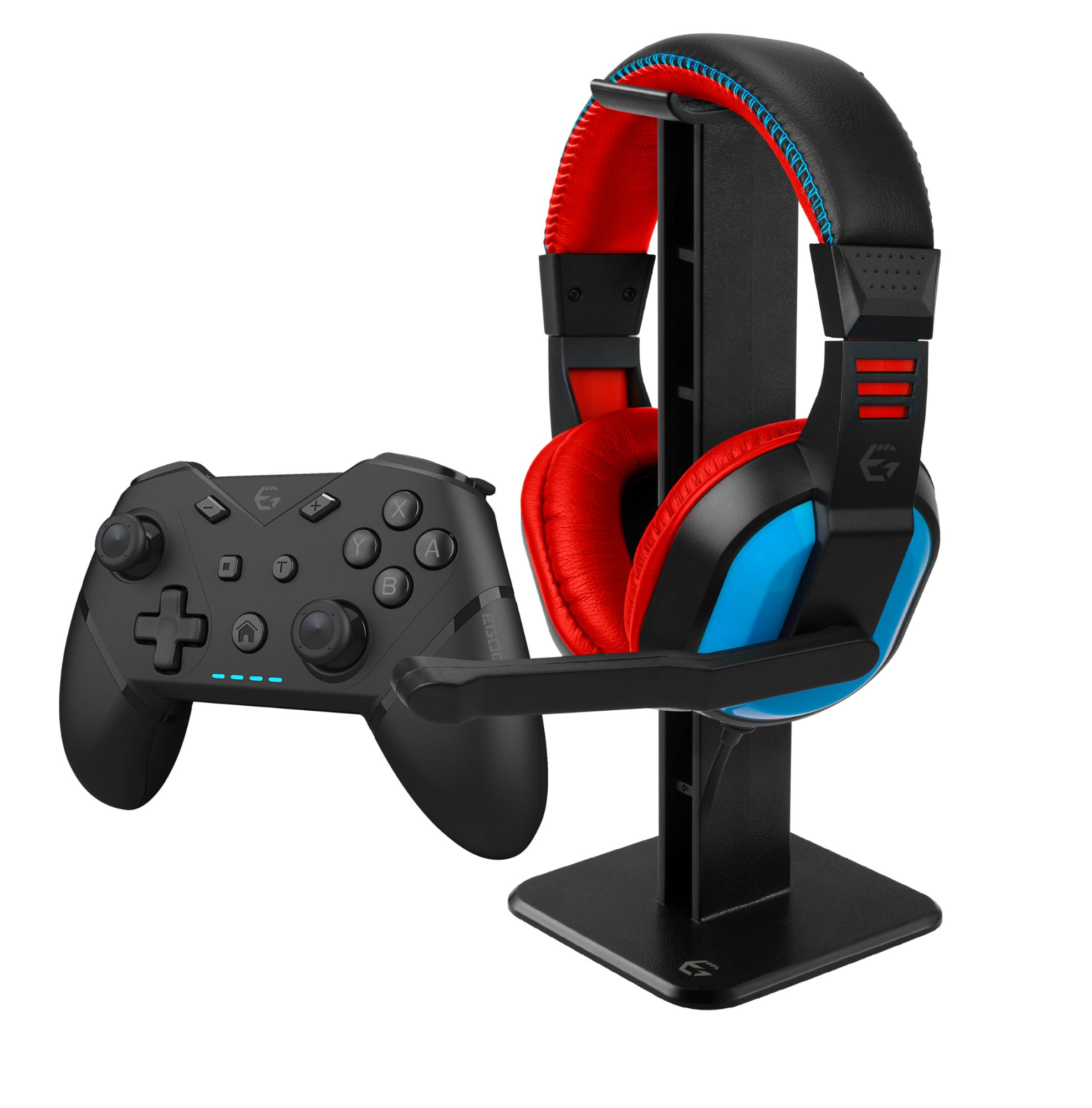Pack essentiel EgoGear SBP30 - Casque - Manette - Support pour Nintendo Switch, Switch OLED, PS3 et PC