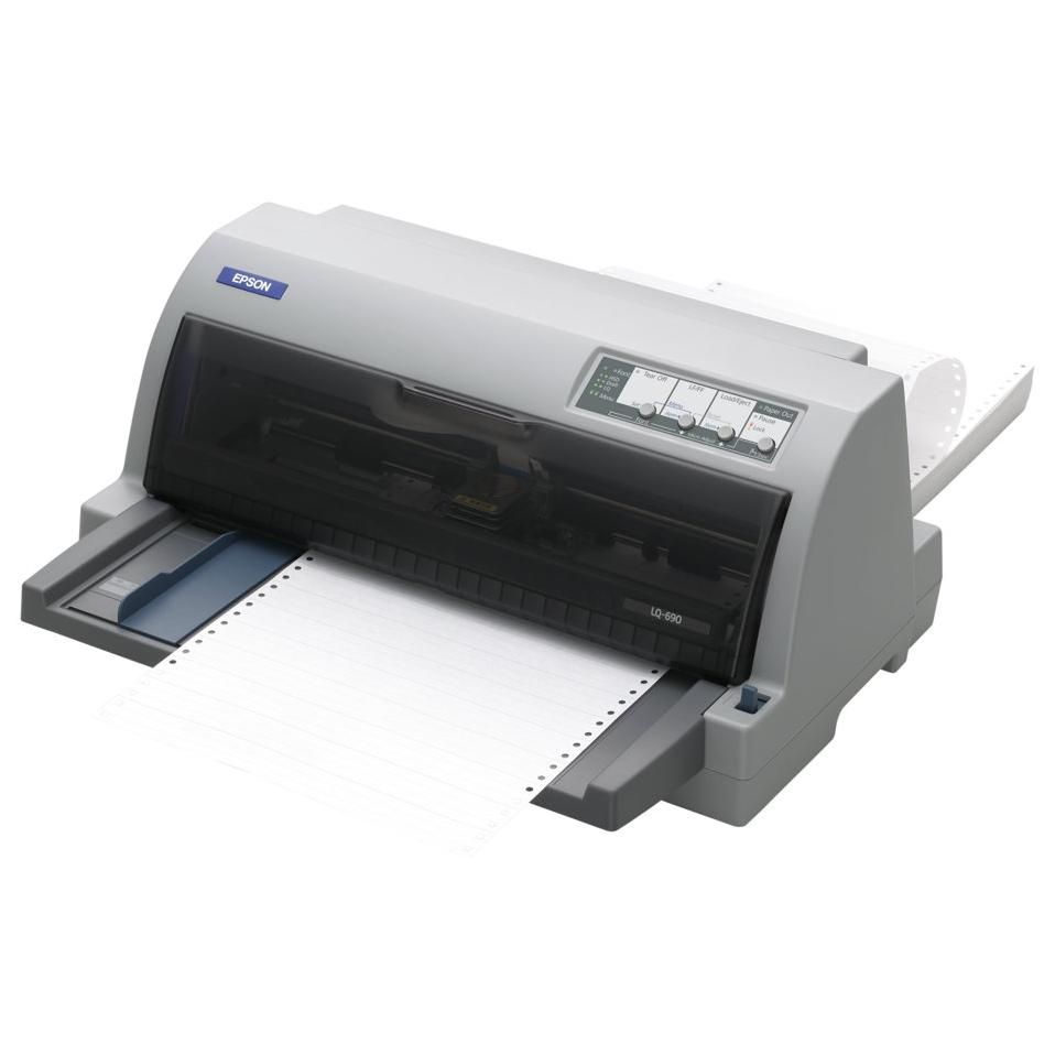 Epson LQ 690 Matrix Printer - Monochrome - 12 dpi - 24 Pin - Up to 529 pages/min - Parallel, USB