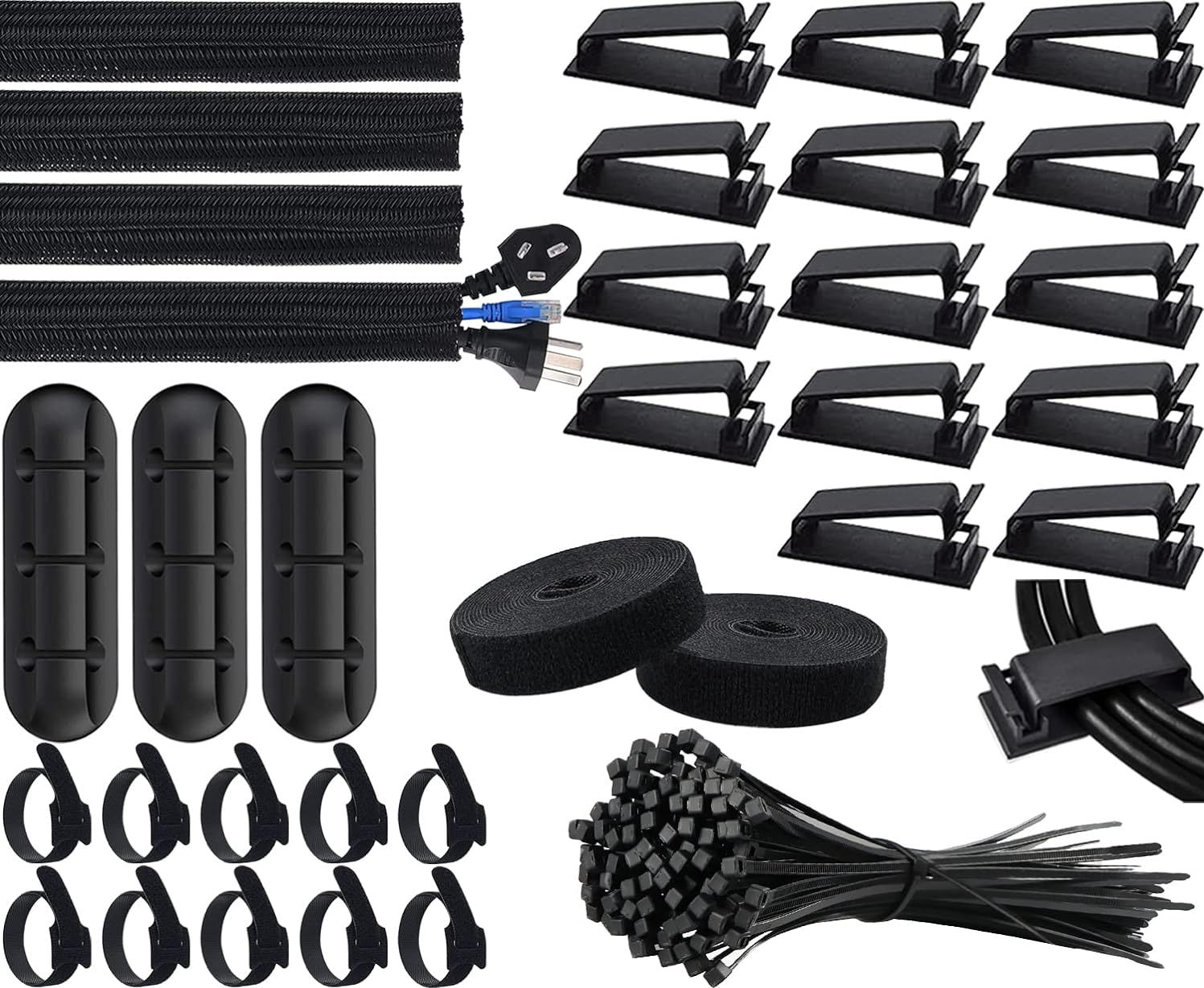 Greatmall Black Cable Management Kit