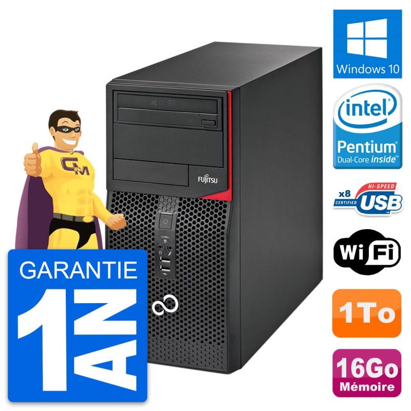 Fujitsu Esprimo P520 Desktop PC - Intel Pentium G3220, 16GB RAM, 1TB HDD, Windows 10, WiFi