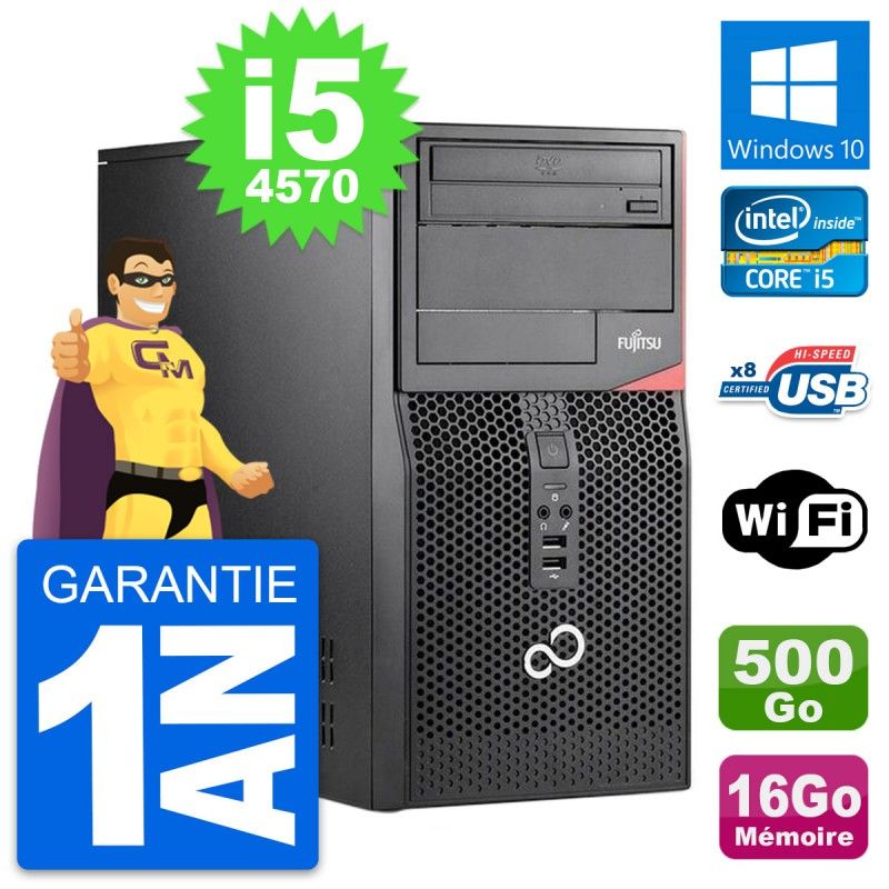 Fujitsu Esprimo P520 Desktop PC - Intel i5-4570, 16GB RAM, 500GB Hard Drive, Windows 10, WiFi