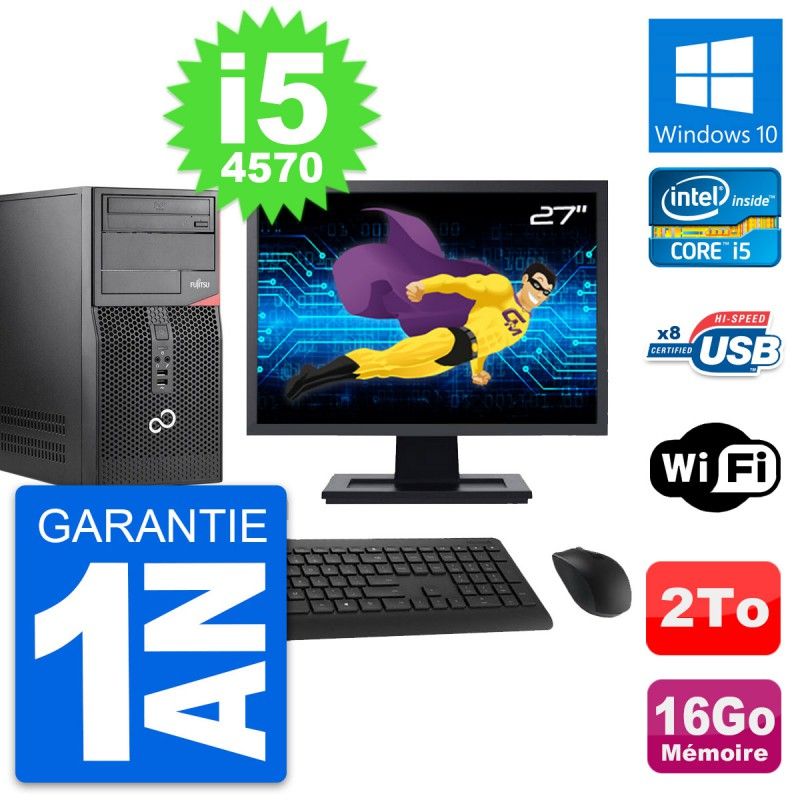 Fujitsu P520 27" All-in-One PC - Intel i5, 16GB RAM, 2TB Storage, Windows 10