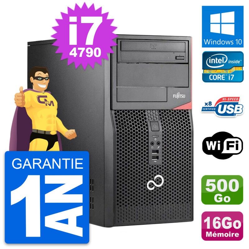 Fujitsu Esprimo P520 Intel i7-4790 16GB RAM 500GB HDD Windows 10 Wifi Desktop PC