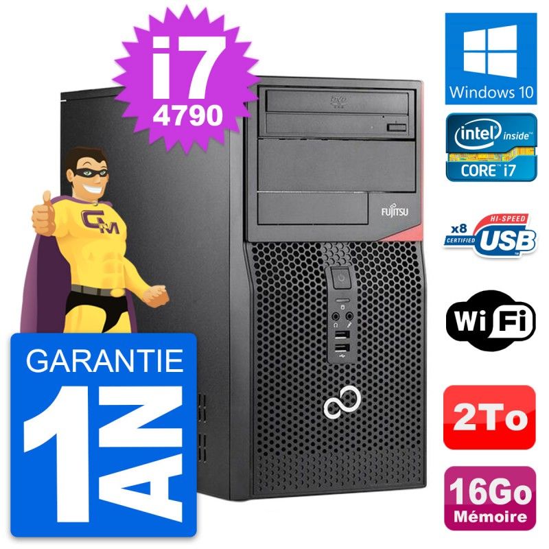 Fujitsu Esprimo P520 Desktop PC - Intel i7-4790, 16GB RAM, 2TB HDD, Windows 10
