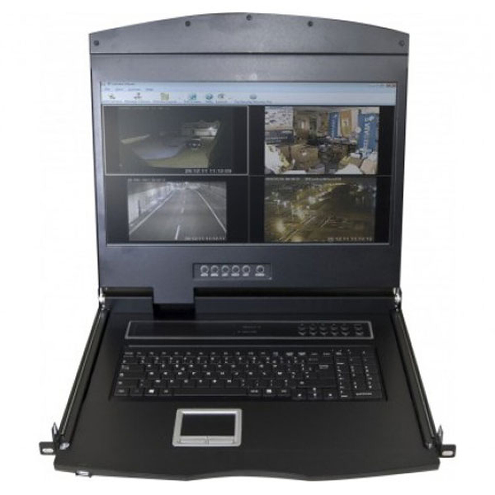 Dexlan 1U rackmount server console - 18.5" TFT screen - VGA-USB/PS2 cable supplied - French AZERTY keyboard with touchpad