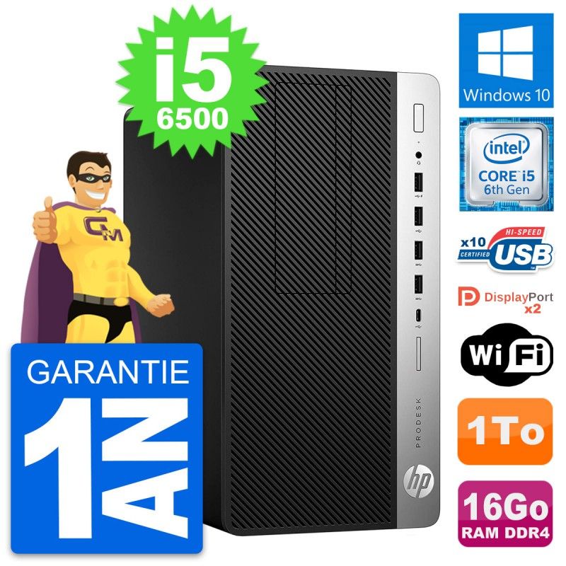 HP ProDesk 600 G3 Desktop PC - Intel Core i5, 16GB RAM, 1TB Storage, Windows 10