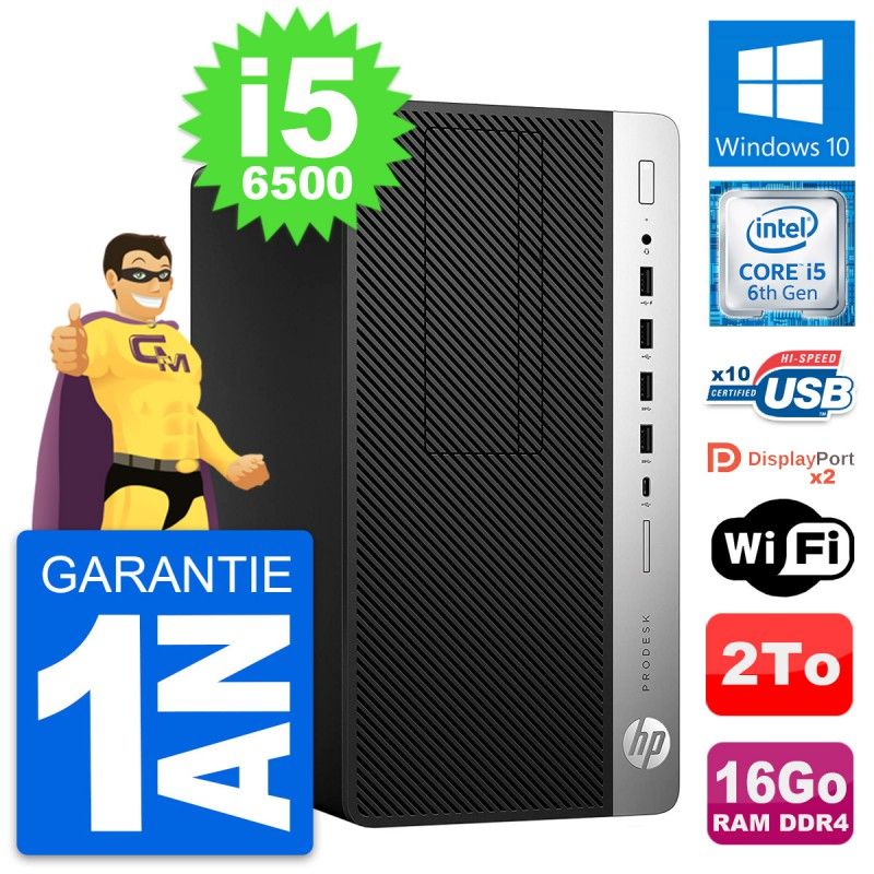 HP ProDesk 600 G3 Desktop PC - Intel Core i5, 16GB RAM, 2TB Storage, Windows 10