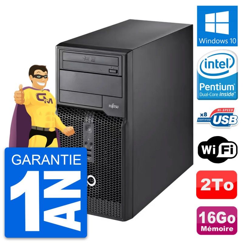 Fujitsu Esprimo P510 MT Desktop PC - Intel Pentium G2020, 16GB RAM, 2TB HDD, Windows 10, WiFi