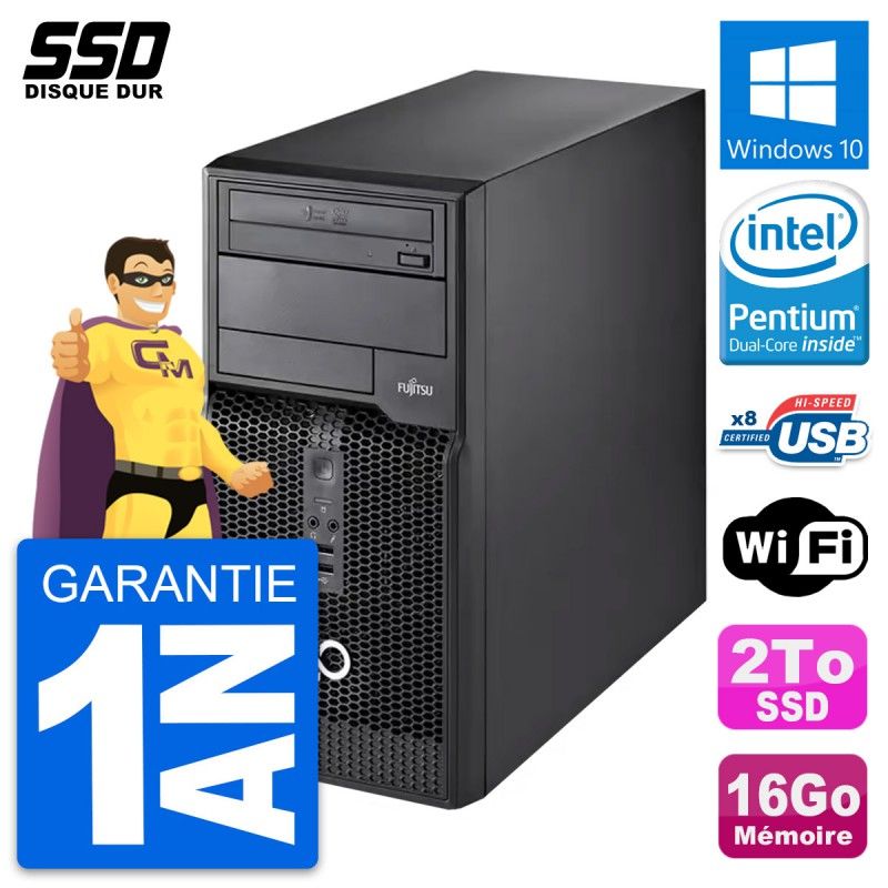 Fujitsu Esprimo P510 MT Desktop PC - Pentium G2020, 16GB RAM, 2TB SSD, Windows 10, WiFi