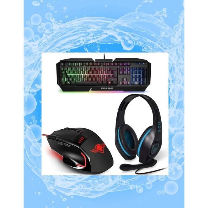 Kit de periféricos de juego Spirit Of Gamer PRO-MK5 (auriculares, ratón, teclado)