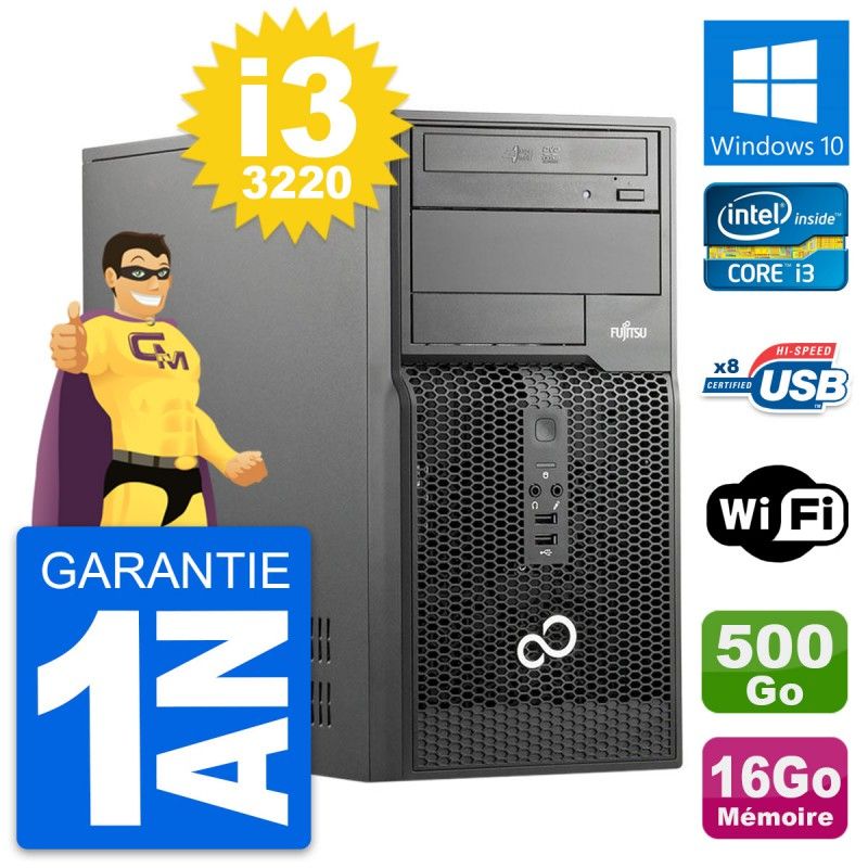 Fujitsu Esprimo P510 Core i3-3220 16GB RAM 500GB HDD Windows 10 Wifi Desktop PC