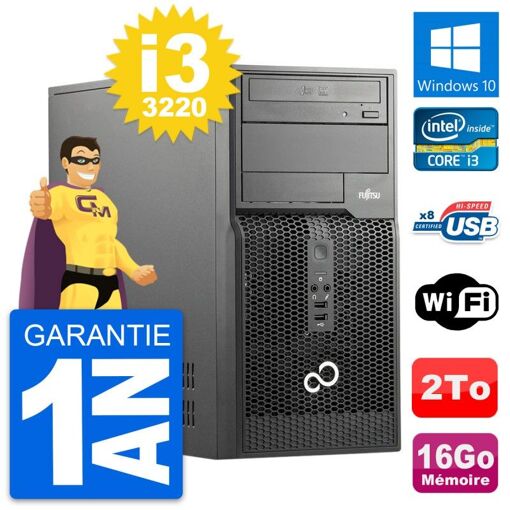 Portátil Fujitsu Esprimo P510 MT - Procesador Intel Core i3, 16GB de RAM, 2TB HDD, Windows 10, Wifi