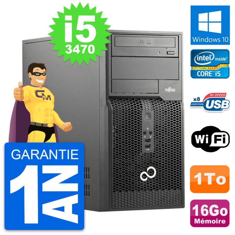 Fujitsu Esprimo P510 MT Core i5-3470 16GB RAM 1TB HDD Windows 10 Wi-Fi