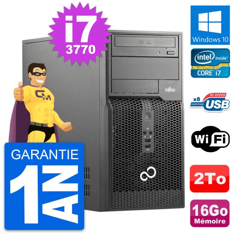 Fujitsu Esprimo P510 MT - Core i7-3770, 16GB RAM, 2TB HDD, Windows 10, WiFi