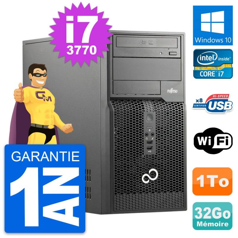 Fujitsu Esprimo P510 MT Core i7 Laptop - 32GB RAM, 1TB HDD, Windows 10, WiFi