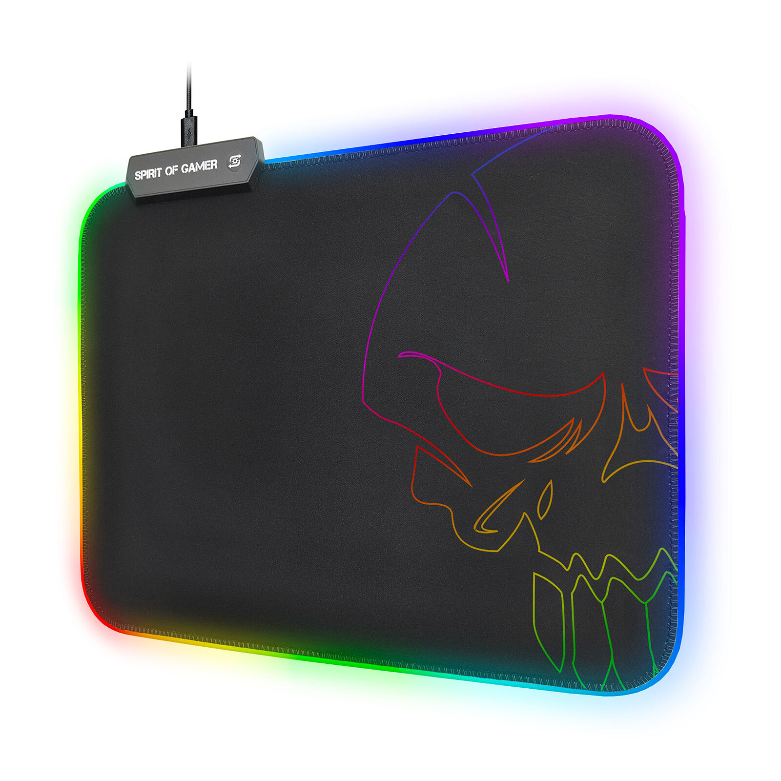 Spirit of Gamer Skull RGB Gaming Mouse Pad M