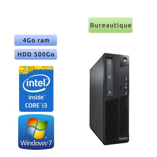 Lenovo ThinkCenter M72e SFF - 4 GB de RAM, 500 GB de almacenamiento, Windows 7