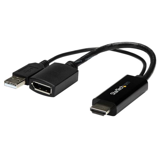 Startech 25.5cm HDMI to DisplayPort 4K USB-Powered Adapter