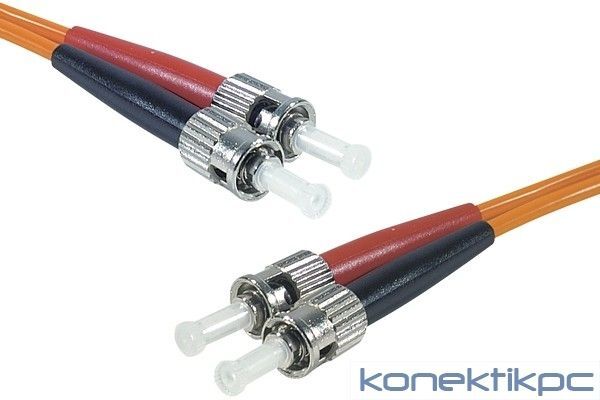 Cable óptico de fibra duplicado Exertis Connect ST multimodo, 3 m, 50/125 micras OM2