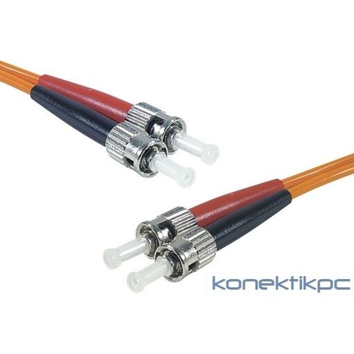 Cable óptico de fibra duplicado Exertis Connect ST multimodo, 3 m, 50/125 micras OM2