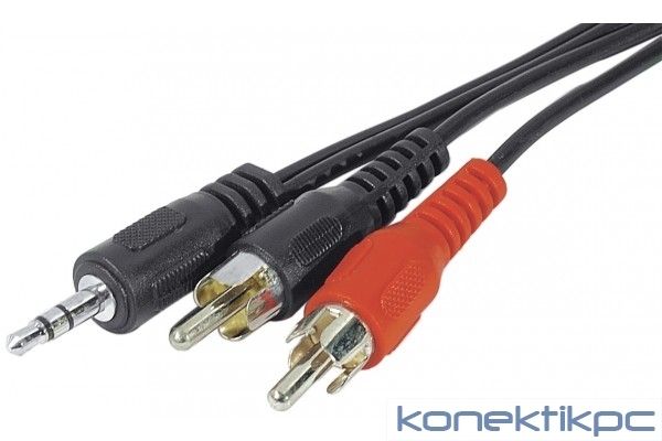 Câble audio Dexlan - 5 m, mini jack stéréo (M) vers RCA (M)