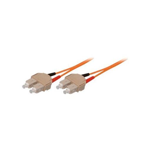 Câble de connexion Exertis Connect SC multimode, 1 m, duplex, OM2, 50/125 microns, orange