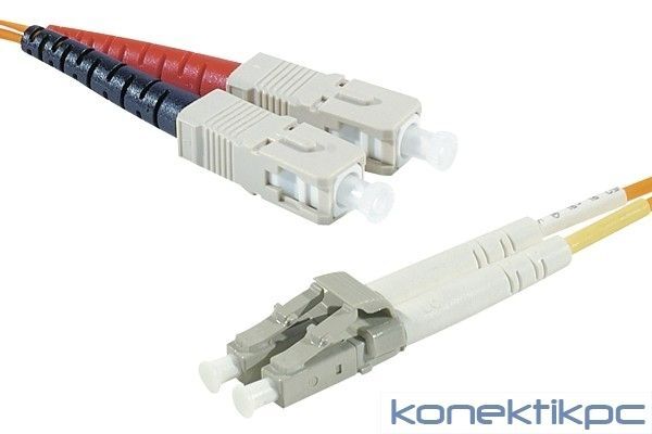 Cable de fibra óptica Exertis Connect LC multimodo (OM2, 50/125 micrones, dúplex, 1 m)