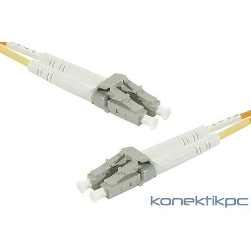 Câble optique Exertis Connect LC multimode (M) - 1 m, duplex, OM2, 50/125 microns, orange