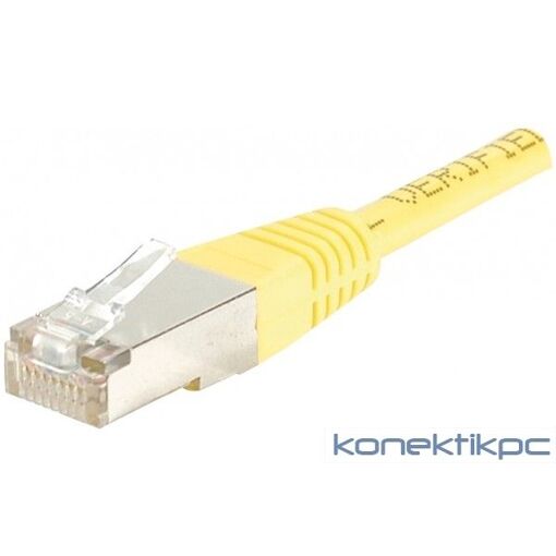 Câble Exertis Connect blindé CAT 6 - 1m, Jaune