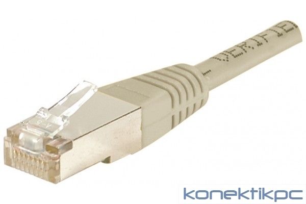 Exertis Connect Ethernet Cable - 3m, CAT 5e, Shielded, Gray