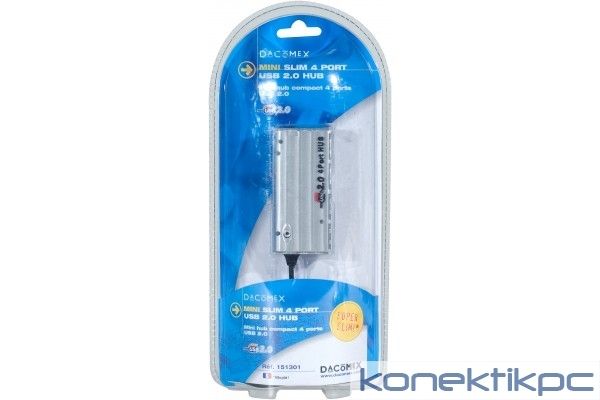 DACOMEX Mini 4-Port USB 2.0 Hub