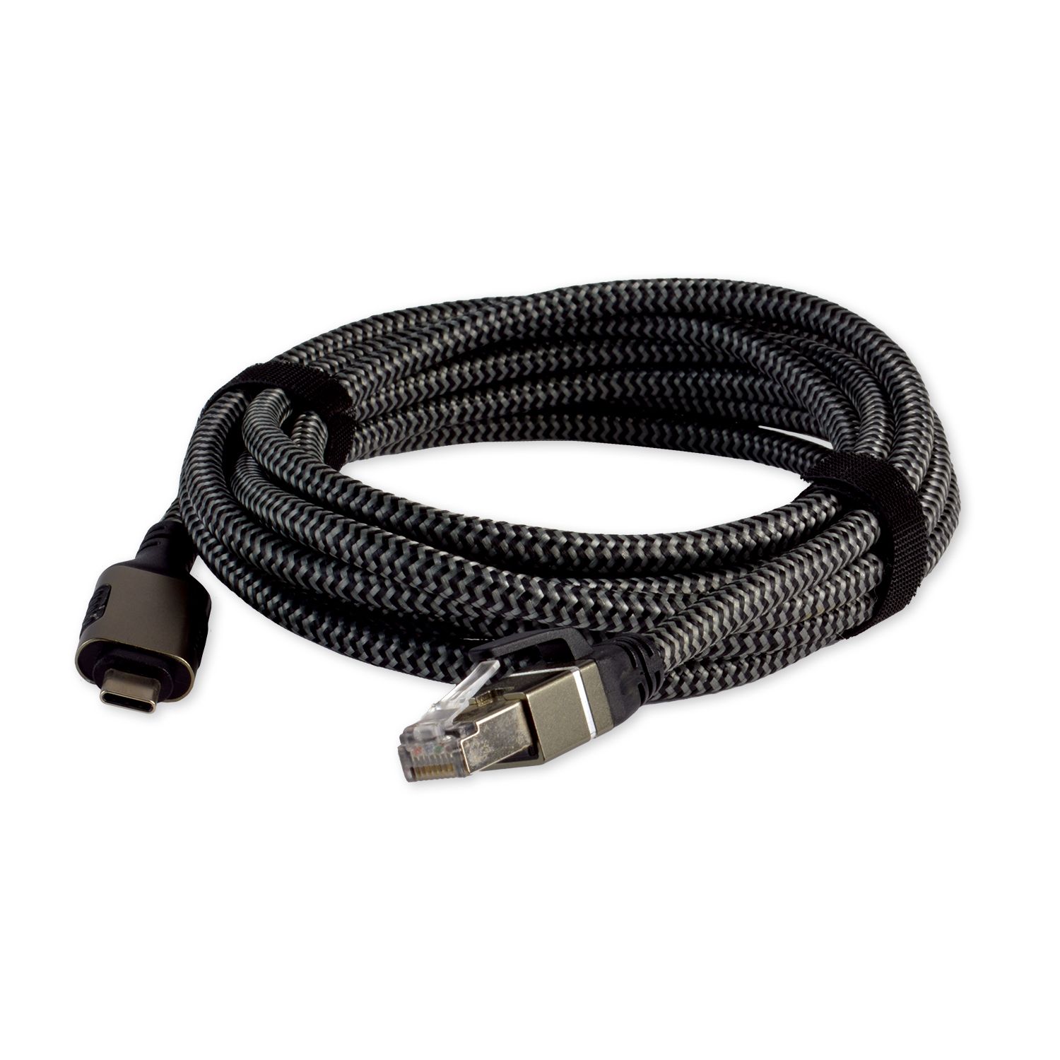 MCL USB-C to RJ-45 Ethernet Cable - 2m, CAT6, S/T Braided