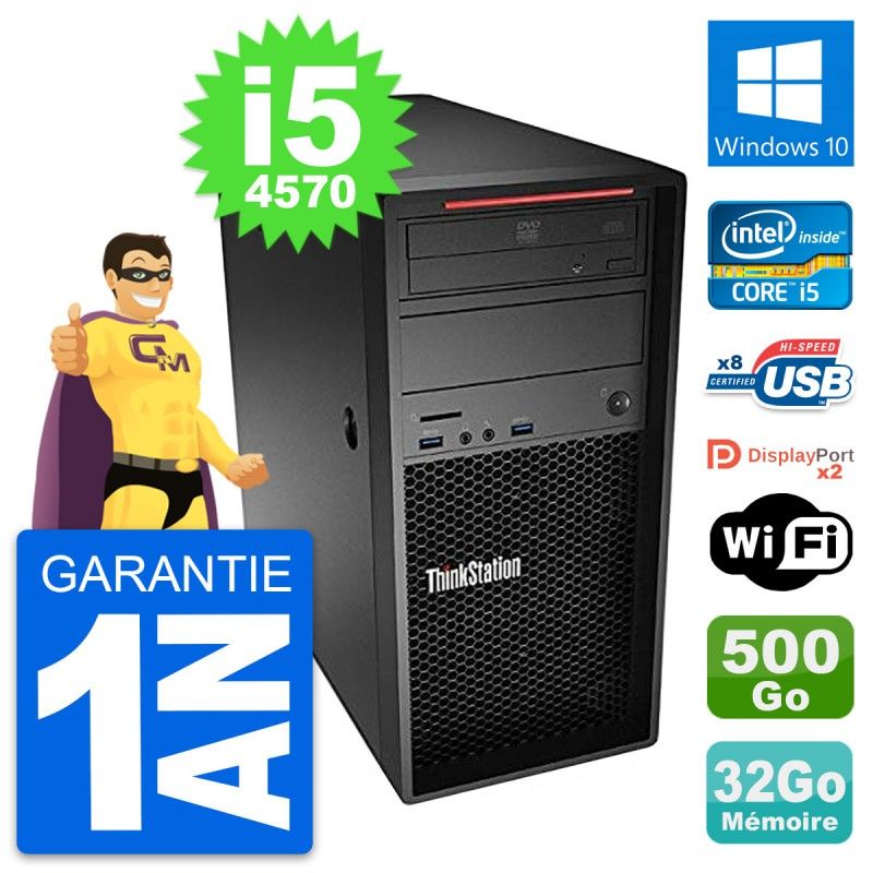 Lenovo ThinkStation P300 i5-4570 32GB RAM 500GB HDD Windows 10 WiFi