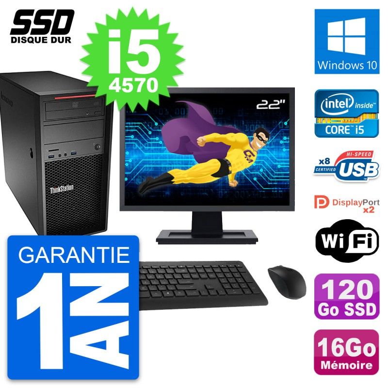 Ordinateur de bureau Lenovo P300 22 pouces