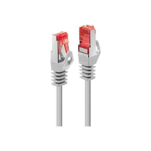 Cable de conexión Lindy Basic - RJ-45 a RJ-45 - 1,5 m - SFTP, PiMF - CAT 6 - moldeado, recto, bloqueado - gris claro