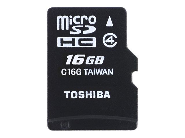 Toshiba High Speed M102 - MicroSDHC Memory Card (MicroSD Adapter Included) - 16GB - Class 4