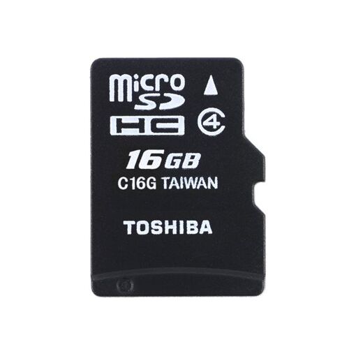Toshiba High Speed M102 - MicroSDHC Memory Card (MicroSD Adapter Included) - 16GB - Class 4