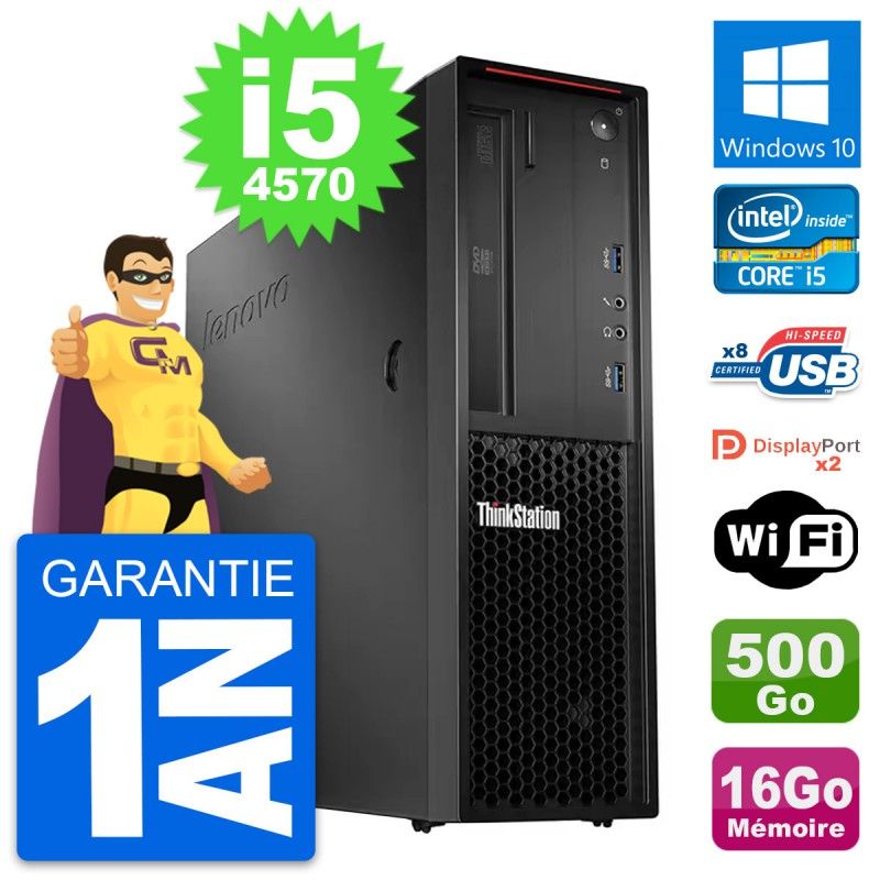 Lenovo ThinkStation P300 SFF i5-4570 16GB RAM 500GB HDD Windows 10 WiFi