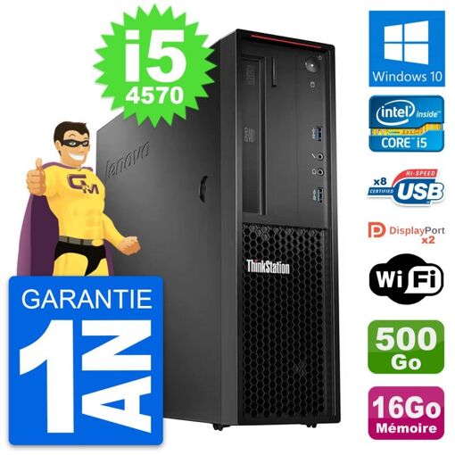 Estación de trabajo Lenovo ThinkStation P300 SFF i5-4570 16GB RAM 500GB HDD Windows 10 WiFi