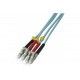 Exertis Connect LC Multi-Mode (M) Fiber Optic Cable, 0.5m, Turquoise