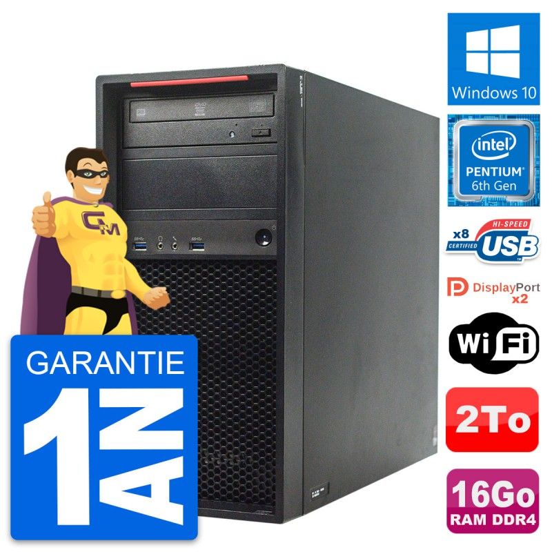 Lenovo ThinkStation P320 Desktop PC - Intel Core i5-7400, 16GB RAM, 2TB HDD, Windows 10, WiFi