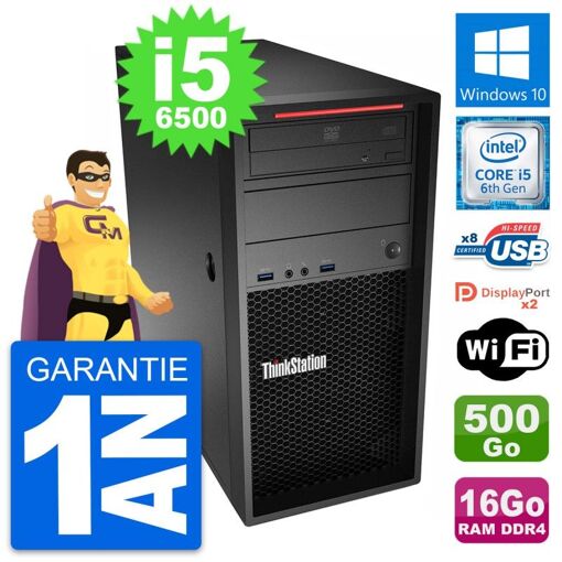 PC de escritorio Lenovo ThinkStation P320 i5-6500 16GB RAM 500GB HDD Windows 10 WiFi